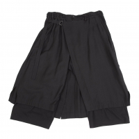  Ground Y Wool Blended Wrap Pants (Trousers) Black 3