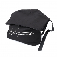  Yohji Yamamoto Logo Printed Shoulder Bag Black 
