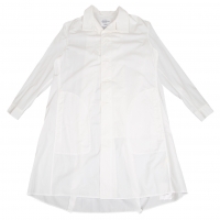  Yohji Yamamoto POUR HOMME Back Zip Layered Long Sleeve Shirt White 2