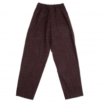  Y's for men Check Grid Pants (Trousers) Bordeaux M-L