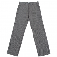  COMME des GARCONS HOMME DEUX Seersucker Stripe Cotton Pants (Trousers) Black,White M