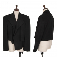  COMME des GARCONS Detaching Collar Padding Wool Jacket Black S