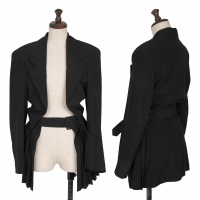  COMME des GARCONS Poly Wool Belted Jacket Black M
