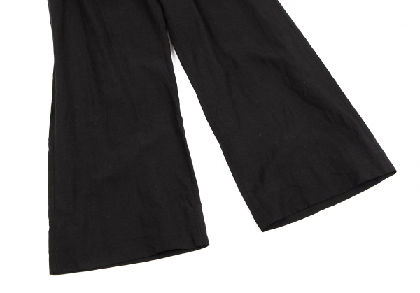 STRETCHY POLYESTER/RAYON TWILL DRAWSTRING PANTS(S Black): Y's｜THE
