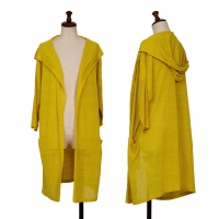  Sybilla Hooded Linen Cardigan Yellow M