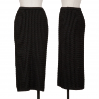  INGEBORG Cable Knit Skirt Black S-M