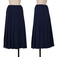  COMME des GARCONS Pleated Poly Skirt Navy M