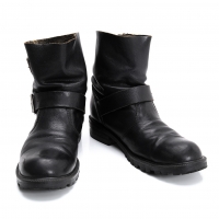  zucca Belted Leather Boots Black S (US About 5)