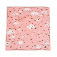  Unbranded Orb Bee Printed Handkerchief Pink 