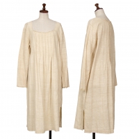  45R Badou-R Front Tuck Cotton Dress (Jumper) Beige 2