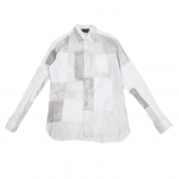  ACANTHUS Cotton Wrinkled Long Sleeve Shirt White,Black L