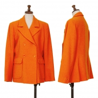  Max Mara Wool Double Jacket Orange 38
