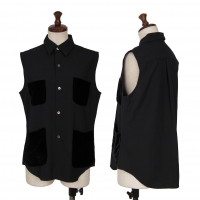  robe de chambre COMME des GARCONS Wool Sleeveless Shirt Black S-M