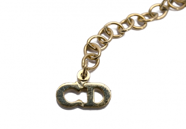 Christian Dior CD Rhinestone Necklace Gold – LuxuryPromise