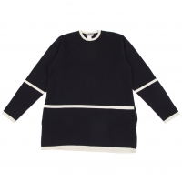  Yohji Yamamoto POUR HOMME Wool Side pocket Knit Sweater (Jumper) Navy M
