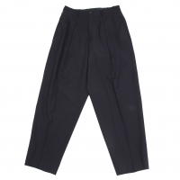  Yohji Yamamoto POUR HOMME Wool Wide Tapered Pants (Trousers) Navy M