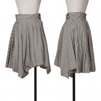  ISSEY MIYAKE Striped Skirt White,Black M