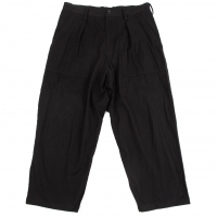  Y's Cotton Rayon Pocket Design Dropped Crotch Pants (Trousers) Black 2