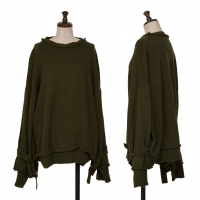 Y's Belted Sleeve Knit Sweater (Jumper) Green 2