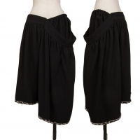  LIMI feu Hem Chain Asymmetry Wool Skirt Black S