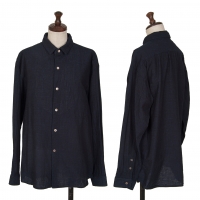  45R Indigo Dyed Stitch Long Sleeve Shirt Navy 3