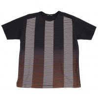  ISSEY MIYAKE MEN Dyed Striped T Shirt Navy 2