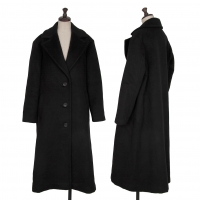  ISSEY MIYAKE FETE Cashmere Single Long Coat Black 2