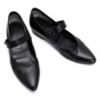  ISSEY MIYAKE Belted Leather Pumps Black US About 7.5