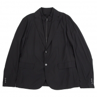  EMPORIO ARMANI Shirt Zipper Detachable Stretch Jacket Black 54