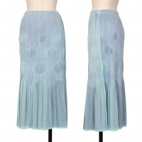  PLEATS PLEASE Dot Embossed Layered Skirt Blue 3