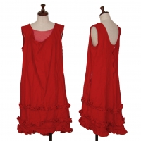  robe de chambre COMME des GARCONS Dyed Frill Sleeveless Dress Red S-M