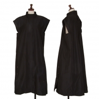  HIROKO KOSHINO Zipper Sleeveless Dress Black 38