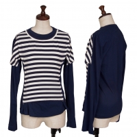 COMME des GARCONS Stripe Pasted T Shirt Blue,White S