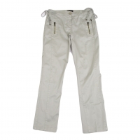  EMPORIO ARMANI Cotton Zip Pocket Drawstring Pants (Trousers) Grey 36