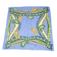  45rpm 45R Dyed Paisley Scarf Blue,Green,Yellow 
