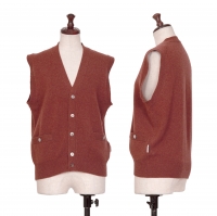  Mademoiselle NON NON Wool Knit Vest (Waistcoat) Brown M-L