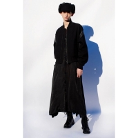  Y's Patch Rayon Sleeveless Shirt Dress Black 2
