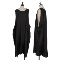  Y's Tencell Cotton Sleeveless Dress Black 2