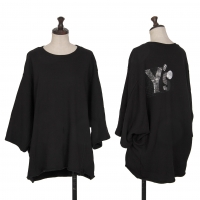  Y's Back Logo Side Zip Dolman Sleeve Sweat Shirt Black 2