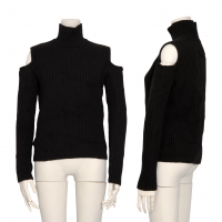  Jean-Paul GAULTIER CLASSIQUE Shoulder Hole Knit Sweater Black 48