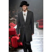  COMME des GARCONS HOMME PLUS Fringe Design Wool Long Jacket Black S