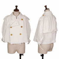  COMME des GARCONS Poly Fulling Short Double Jacket White XS-S