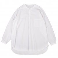  Y's for men No Collar Poll Over Long Sleeve Shirt (Jumper) White S-M