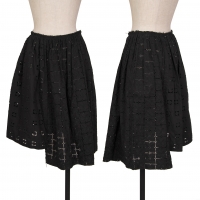  COMME des GARCONS Cotton Embroidery Switching Skirt Black SS