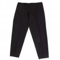  Yohji Yamamoto POUR HOMME Wool Gabardine Drawstring Pants (Trousers) Black S