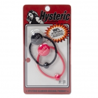  HYSTERIC GLAMOUR Logo Plate Hair Ties Black,Pink 