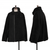 soduk Zip Design Boa Jacket Black S-M