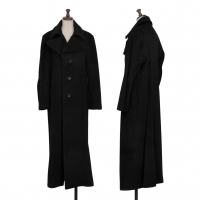  Yohji Yamamoto collections Cashmere Blend Wool Long Coat Black 1