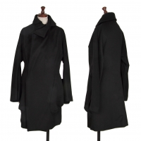  Yohji Yamamoto FEMME Cashmere Blend Wool Flap Pocket Jacket Black 1