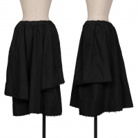  COMME des GARCONS Poly Dyed Cut-Off Layered Skirt Black S